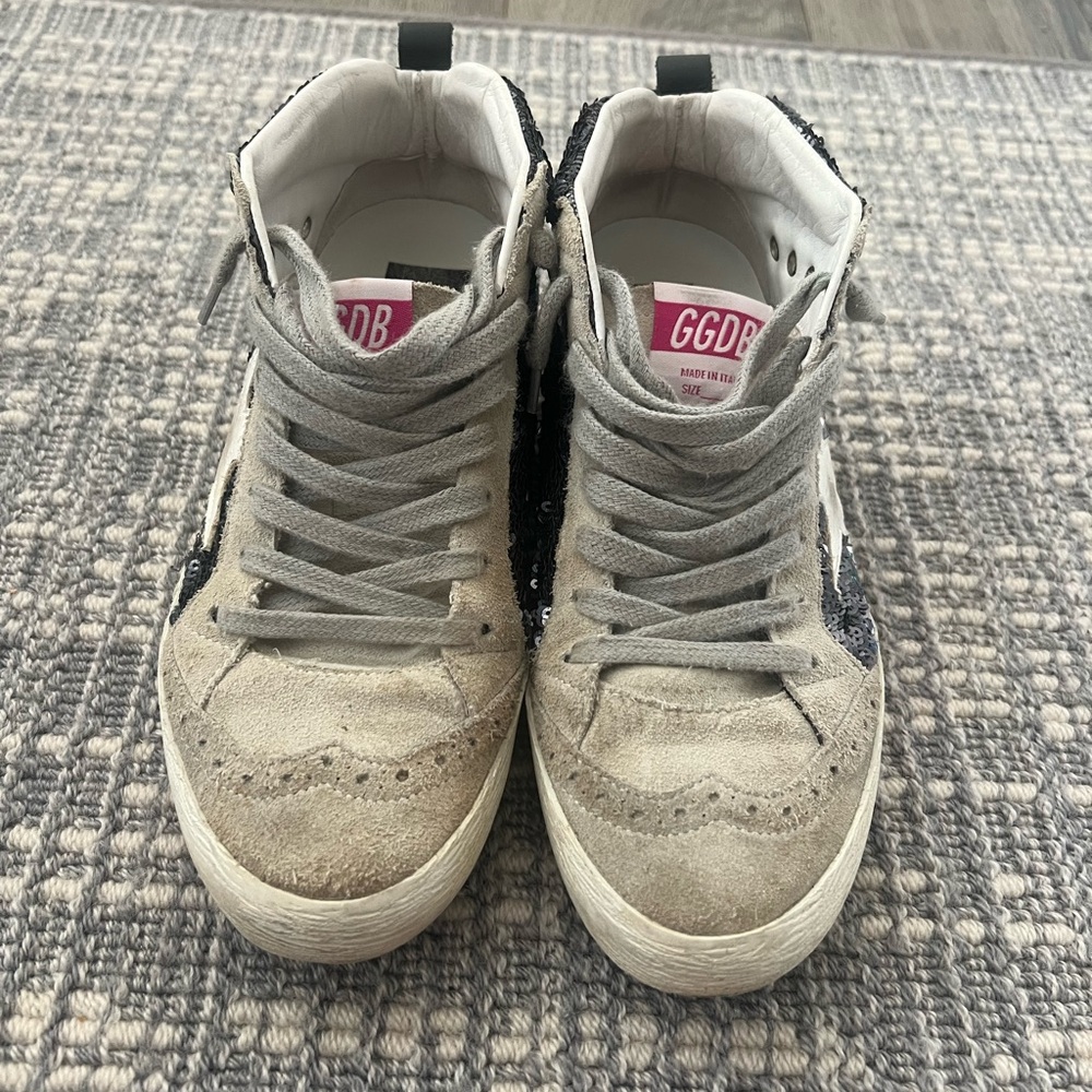 Golden Goose Kids High-Top Sneakers - Gray and Black